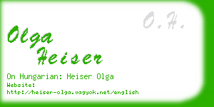 olga heiser business card